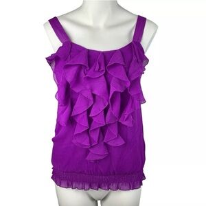 Boston Proper Ruffle Front Blouse- Sz 2